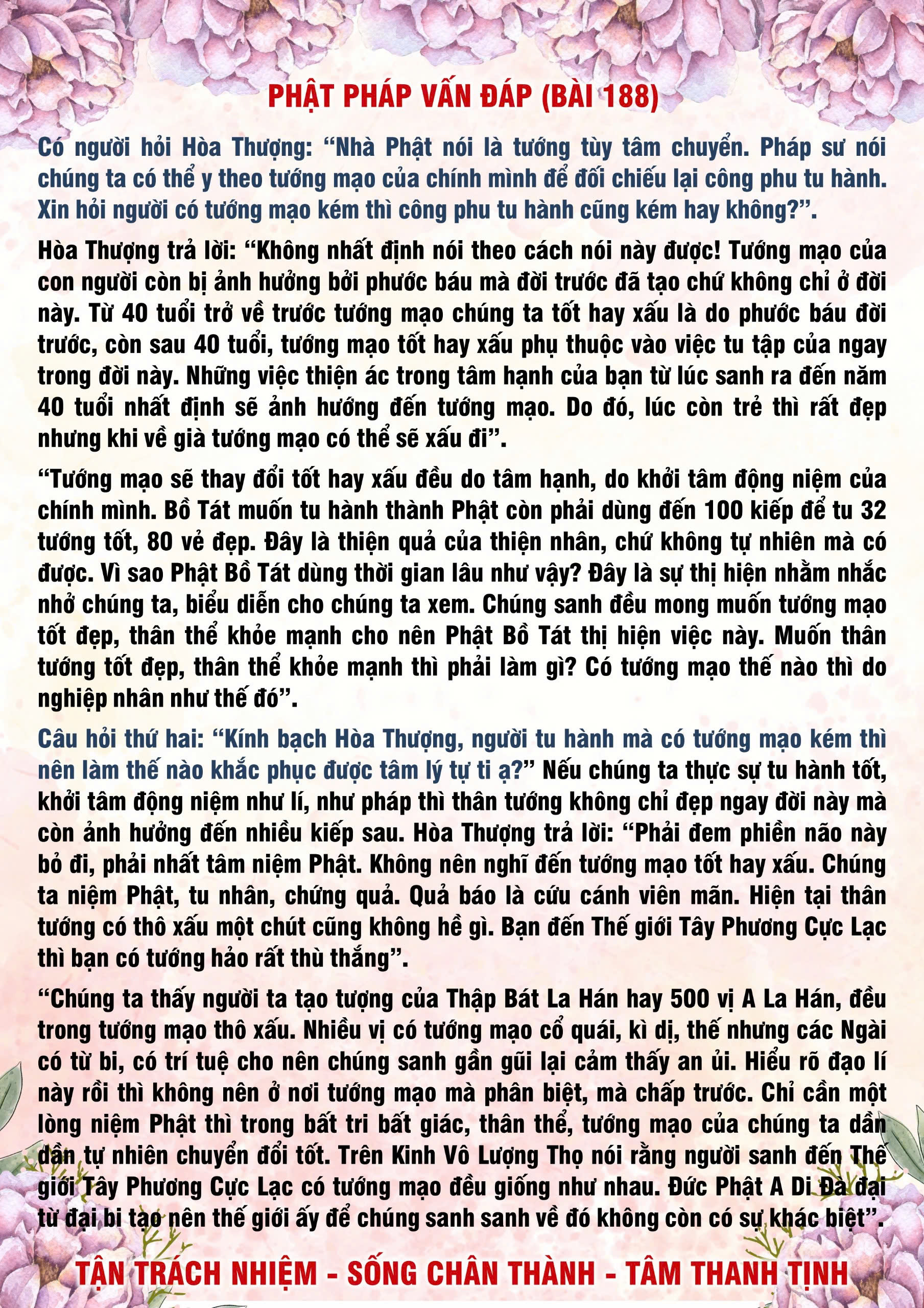 188 · Phật Pháp Vấn Đáp - 188